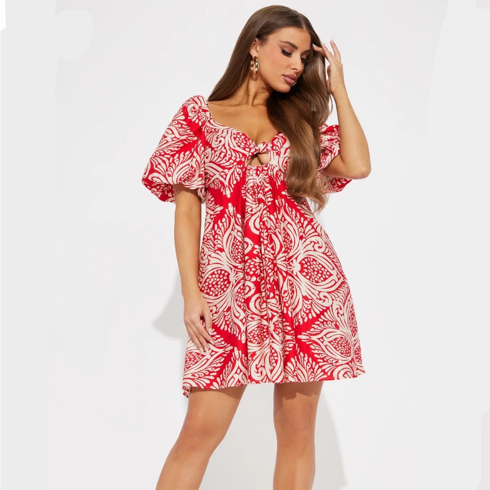 Fashion Nova Versailles Puff Sleeve Mini Dress XL